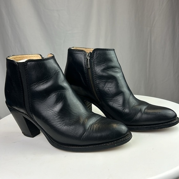 Frye Mustang Gore Women’s Black Leather Ankle Booties Size 8.5B - Picture 4 of 12